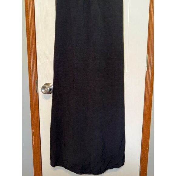 Boden Black Sleeveless Linen / Viscose Blend Smocked Detail Maxi Dress Size 6 - Picture 10 of 16